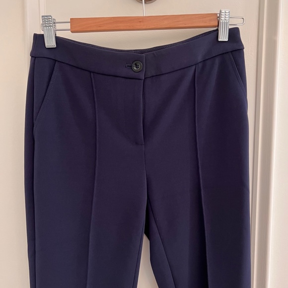 WHBM Navy stretchy cropped dress pants - Picture 2 of 8